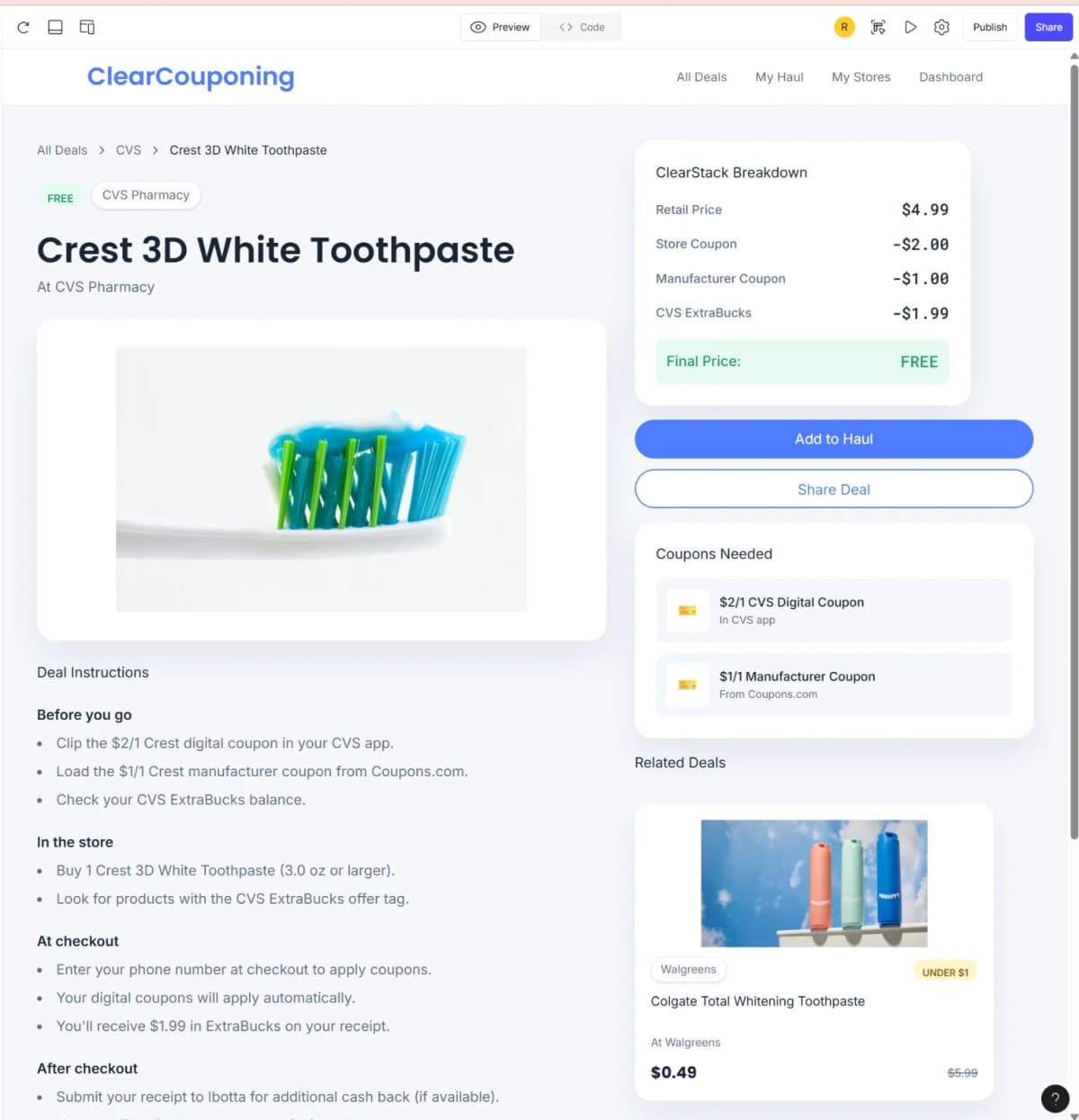 View ClearStack Breakdown
