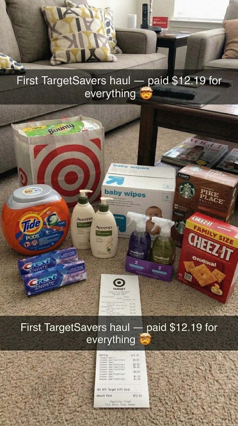 First Target haul — Tide, Bounty, Aveeno & Starbucks K-Cups for $12.19!