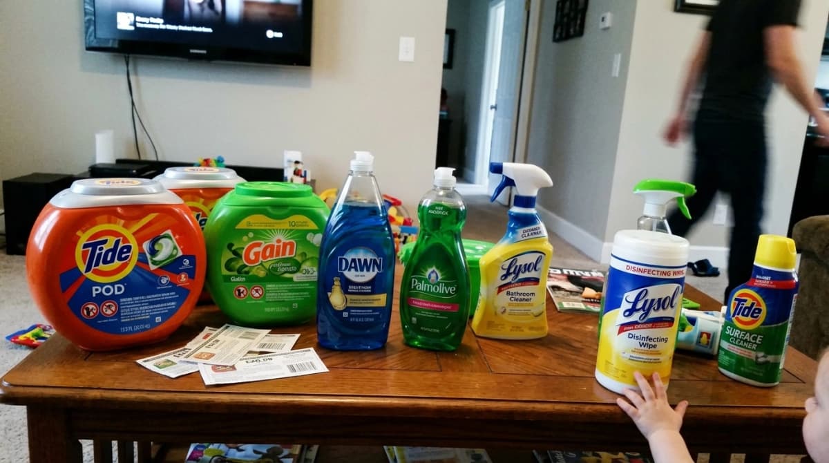 Tide Pods, Gain, Dawn, Lysol & more — all with coupons on the table